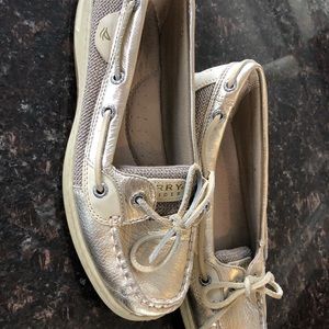 Gold Sperry Boat Shoes- Loafers